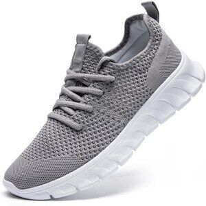 Women B-Grey Running Tennis Slip On Lightweight Workout Sport Jogging Sneakers